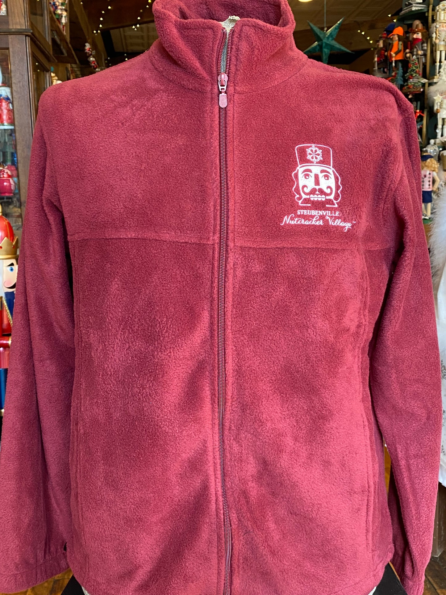 Embroidered Fleece Full-Zip Jacket, Steubenville Nutcracker Village