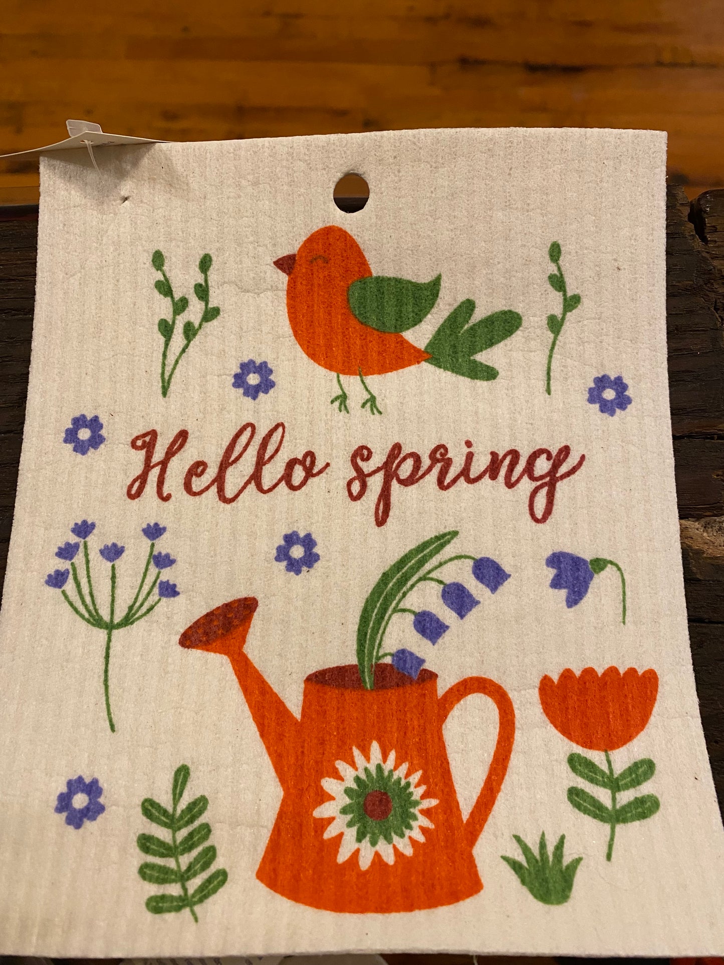 hello spring swedish wash towel