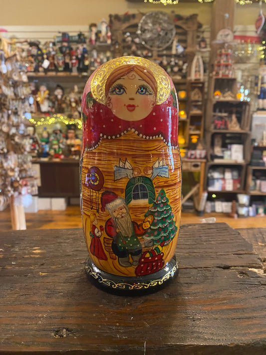 Christmas Scene Nesting Doll - Large
