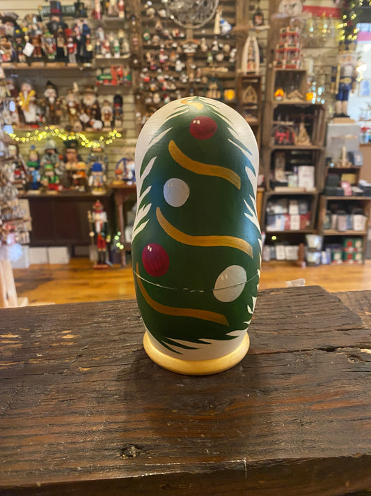 Soldier, Christmas Tree, and Ballerina Nesting Doll
