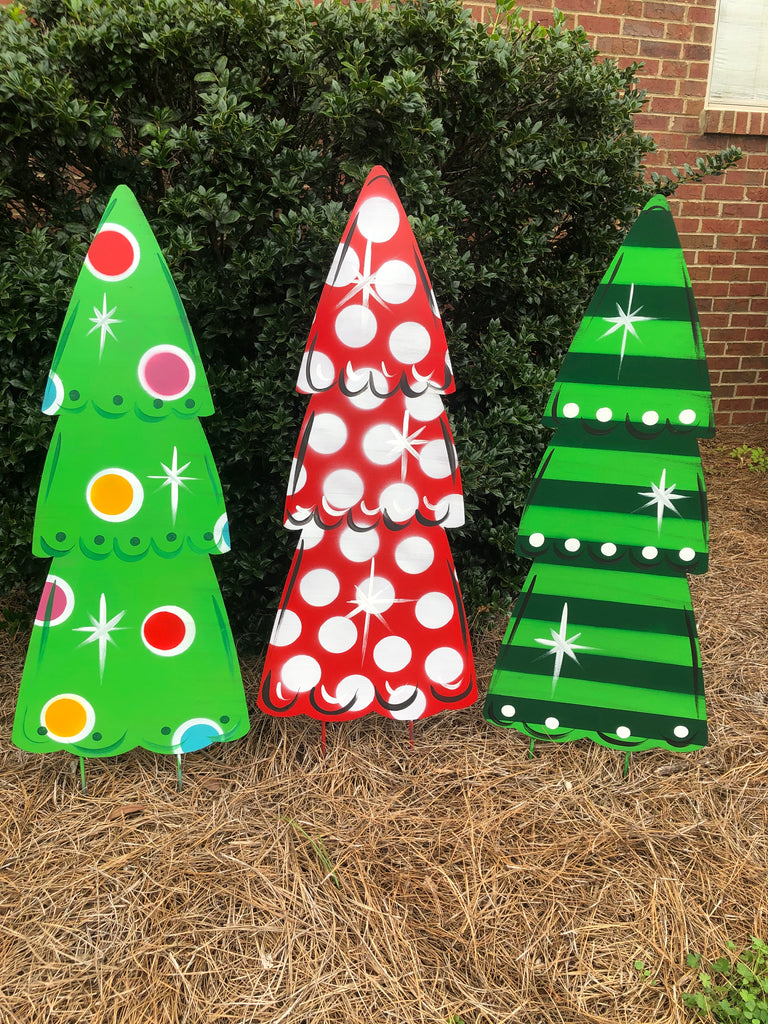 Christmas Tree Skinny Yard Stake