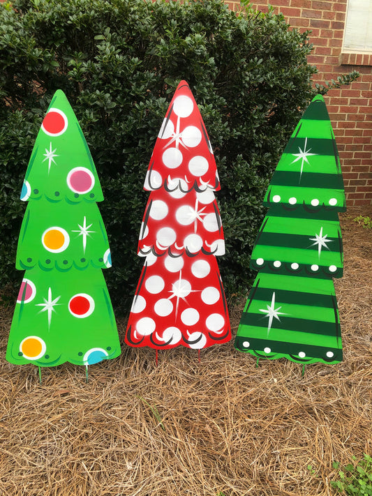 Christmas Tree Skinny Yard Stake