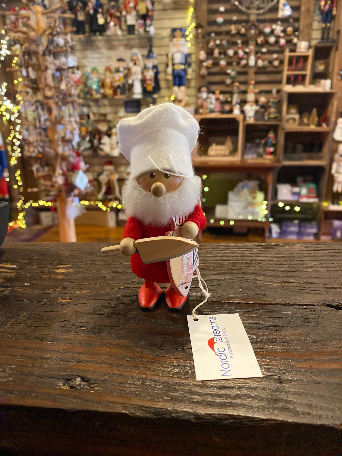 Santa gnome W/ Knife And Fish