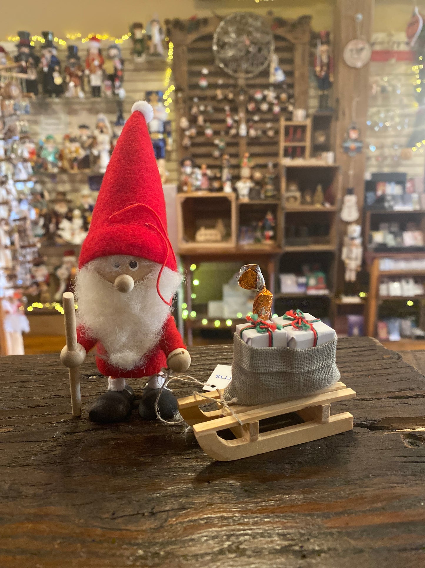 Elf Gnome On Sled