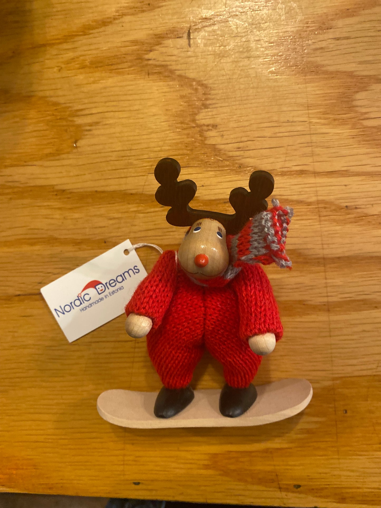 Deer On Snowboard Gnome