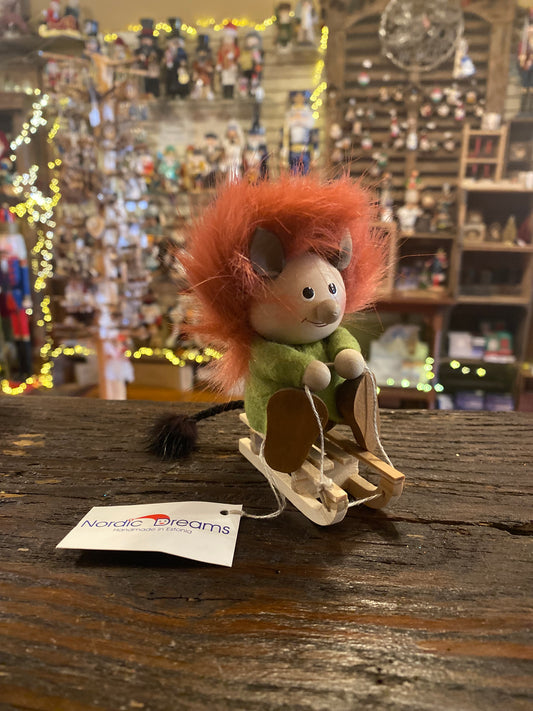 Nordic Dream Troll on Sleigh