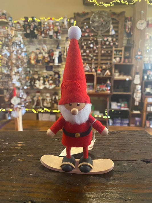 Snowboarding Santa