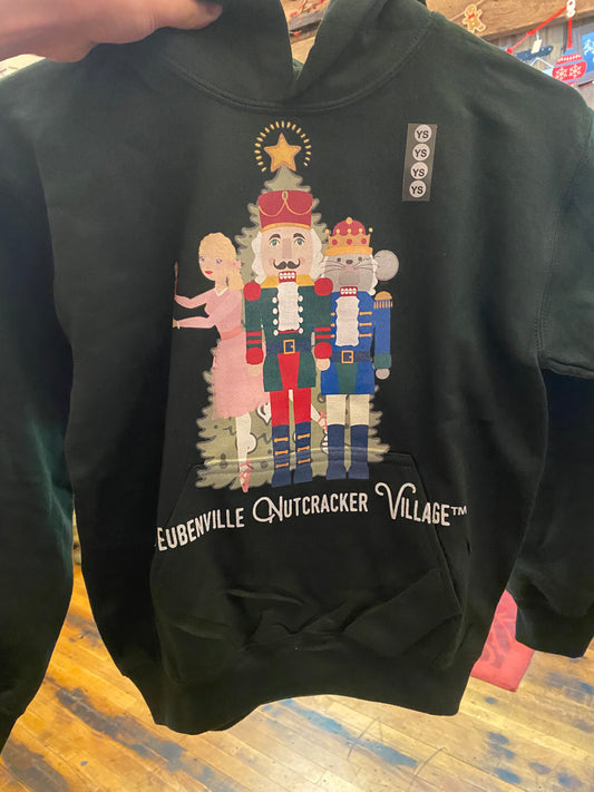 Youth Steubenville Nutcracker Village Dark Green Hoodie