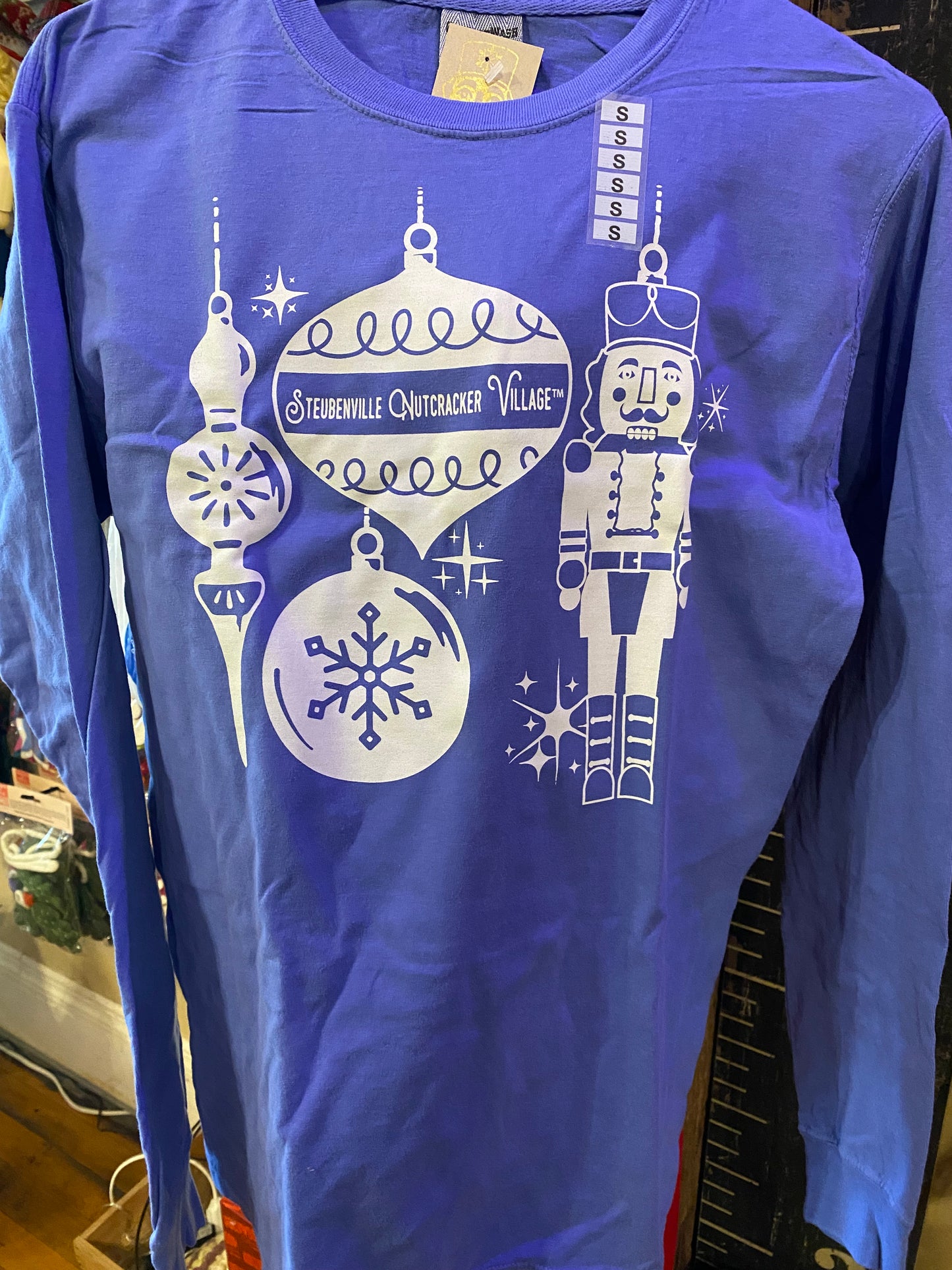 Steubenville Nutcracker Village - with ornaments, long-sleeve shirt