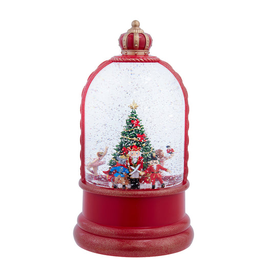 9" LED Nutcracker Suite & Christmas Tree Snowglobe