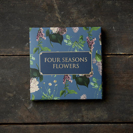 Card Folder with 8 Greeting Cards - Four Seasons Flowers