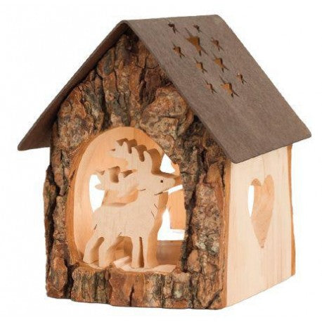 Wooden Lantern - Deer