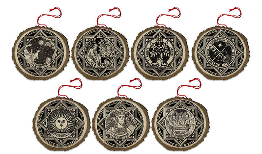 The "O Antiphons" of Advent Ornaments - Set of 7