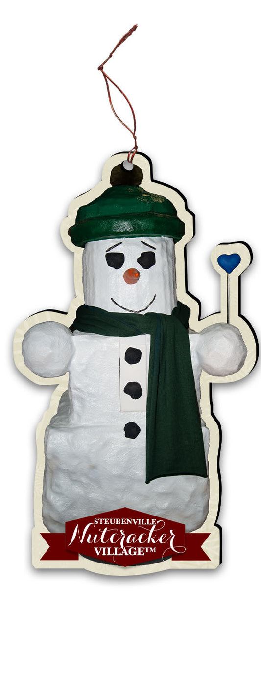 Snowy the Square Snowman Nutcracker Replica Ornament