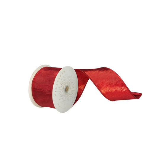 Vickerman 2.5"x10yd Red Metallic Christmas Ribbon