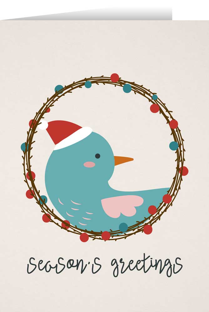 Season's Greetings with Bird Christmas Cards (Box of 25)