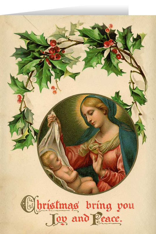 Vintage Madonna with Holly Christmas Cards (Box of 25)