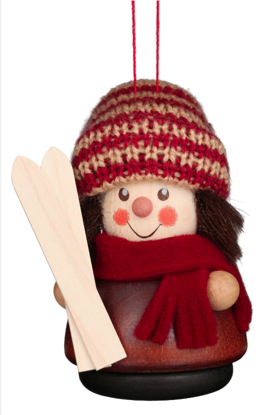 Christian Ulbricht Ornament - Skier (Natural)