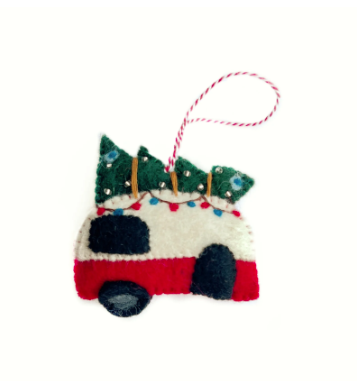 Camper Ornament, Felt Wool