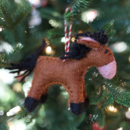 Horse Ornament, Felt Wool