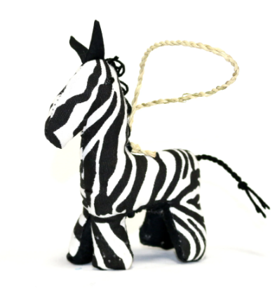 Stuffed Zebra Ornament