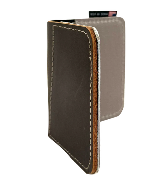Leather Front Pocket Wallet - Tan
