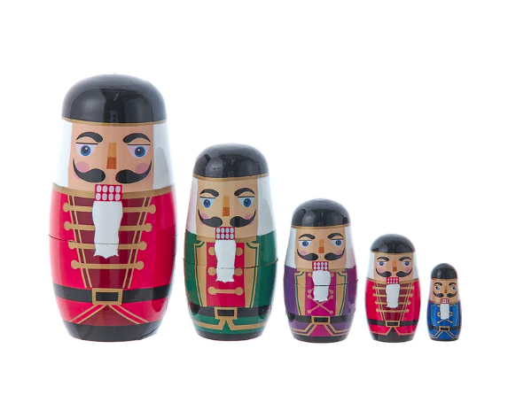 Nutcracker Nesting Doll Set, 5-Pieces