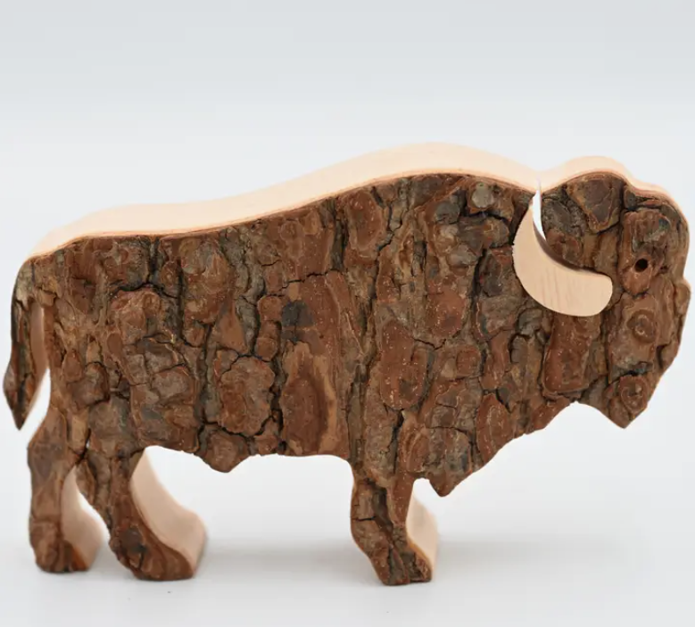 Bark Standing Bison