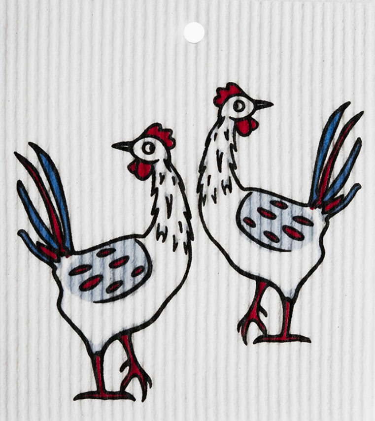 Funky Chickens Swedish Wash Towel