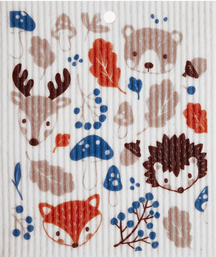 Woodland Animals Swedish Wash Towel