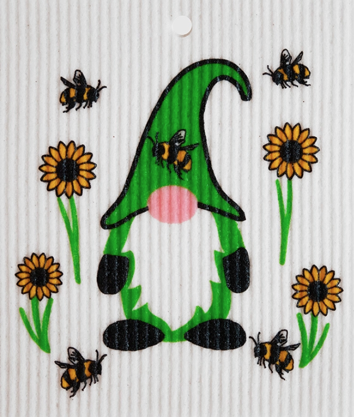 Bee Gnome Swedish Wash Towel By Harry W. Smith