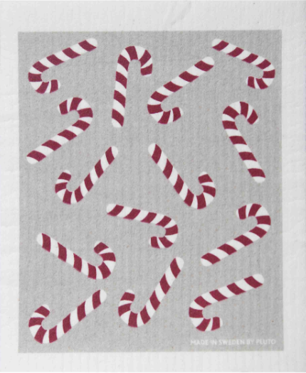 Candy Cane Swedish Wash Towel