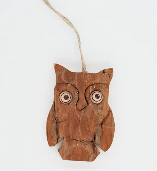 Bark Owl Ornament