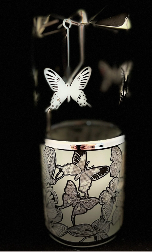 Silver House of Butterfly Rotary Candleholder