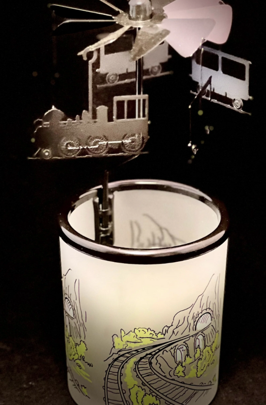 Bygone Train Rotary Candleholder