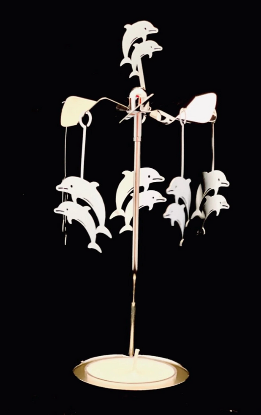 Silver Dolphin Rotary Candleholder