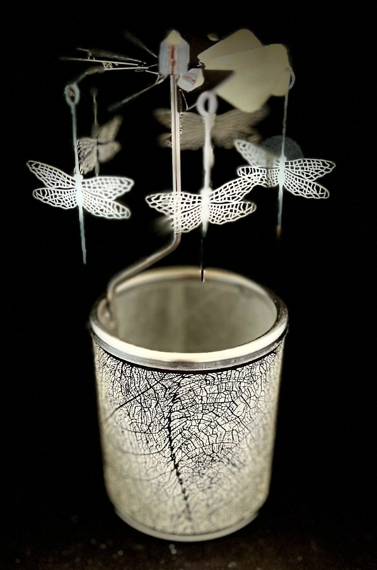 Meandering Dragonfly Rotary Candleholder