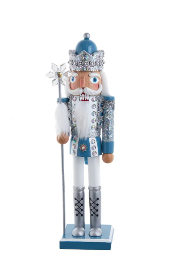 15" Blue & Platinum Nutcracker