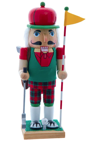 12" Wooden Golf Nutcracker