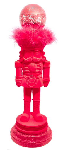 20" Hollywood Nutcrackers™ Battery Operated Musical Lighted Flocked Red Nutcracker