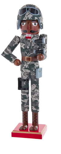 15" Camo Army Nutcracker