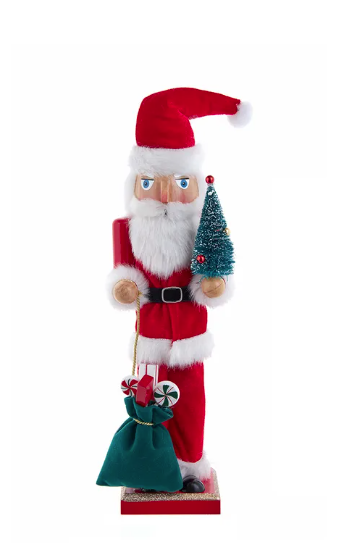 15" Santa With Gifts & Tree Nutcracker