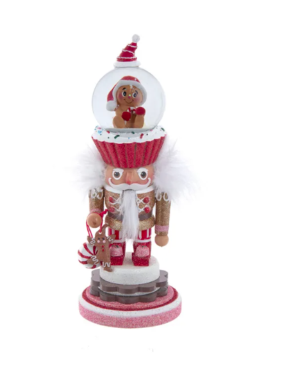 10" Hollywood Nutcrackers Gingerbread Water Globe Nutcracker