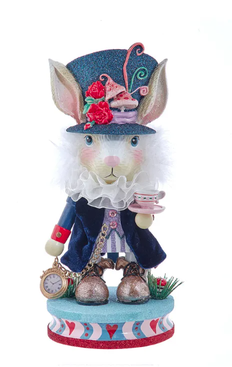 13" Hollywood Nutcrackers White Rabbit Nutcracker - Thumbnail 3