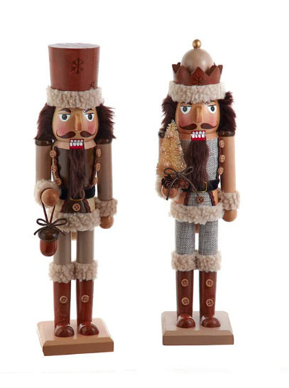 15" Woodland Nutcrackers, 2 Assorted