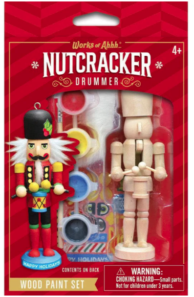 Nutcracker Drummer Ornament Wood Paint Kit