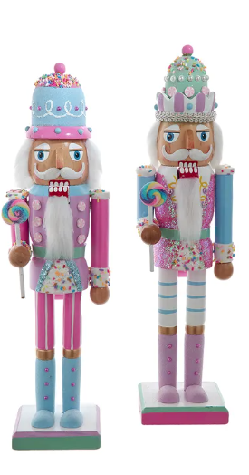 15" Candy Color Nutcrackers, 2 Assorted