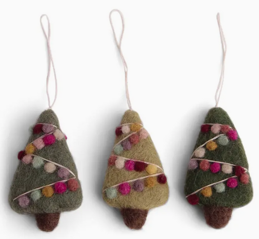 wool Christmas trees bundle