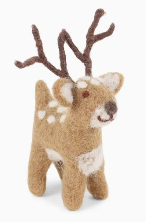 Cute Brown Deer - Wool, Small
