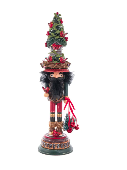 19.5" Hollywood Nutcrackers Cardinal In Tree Hat Nutcracker - Thumbnail 2